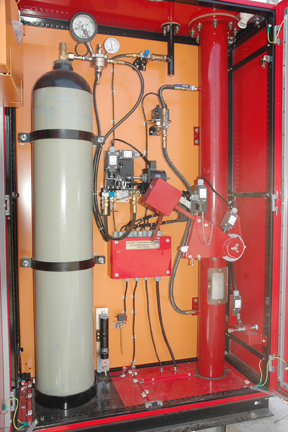 nitrogen injection based power transformer fire protection system